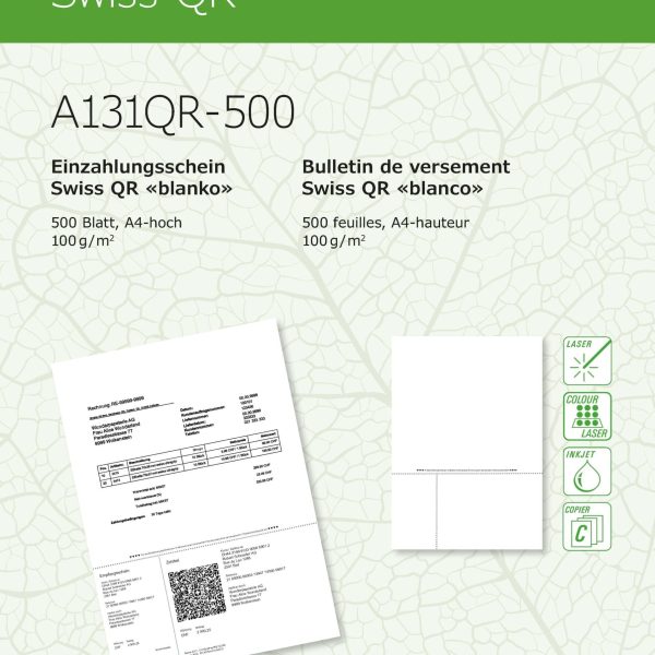 SIMPLEX Simfacture Swiss QR FSC A4 A131QR-500 universal, 100g 500 Blatt