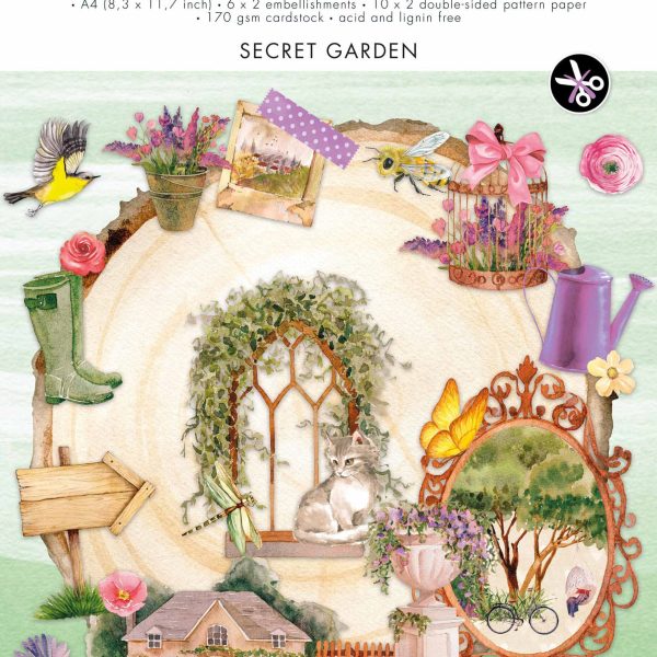 SIZZIX Designblock A4 DCB36 Secretegarden 32 Blatt