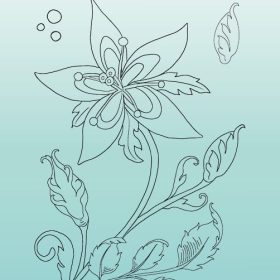SIZZIX Klarischtstempel Fairy Flower STAMP325 8x14x0.3cm