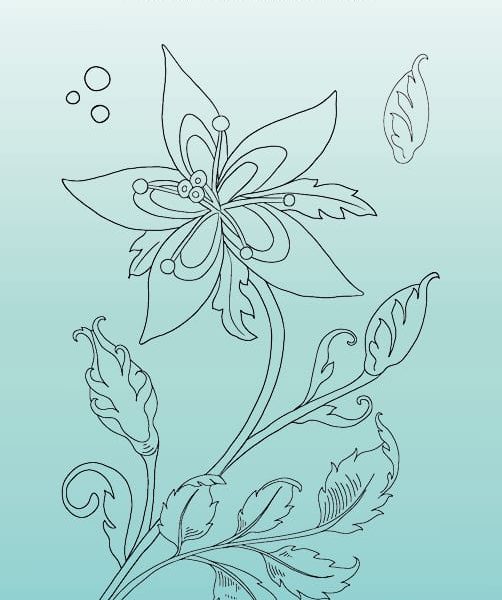 SIZZIX Klarischtstempel Fairy Flower STAMP325 8x14x0.3cm