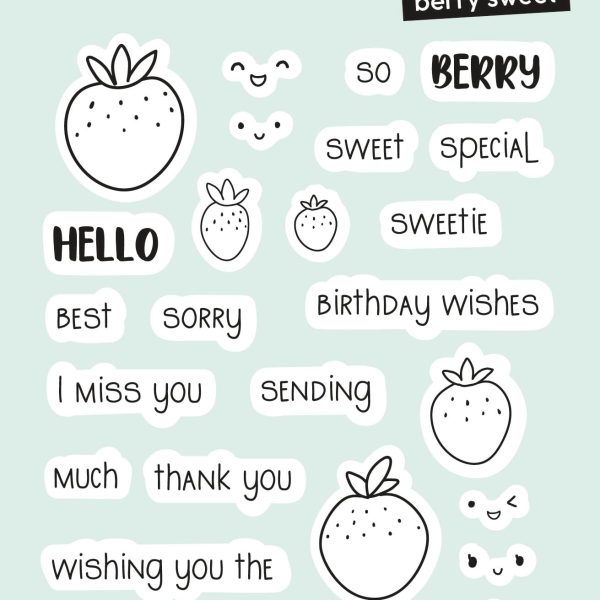 SIZZIX Klarischtstempel Hello sweetie STAMP347 15.5x11.1x0.3cm