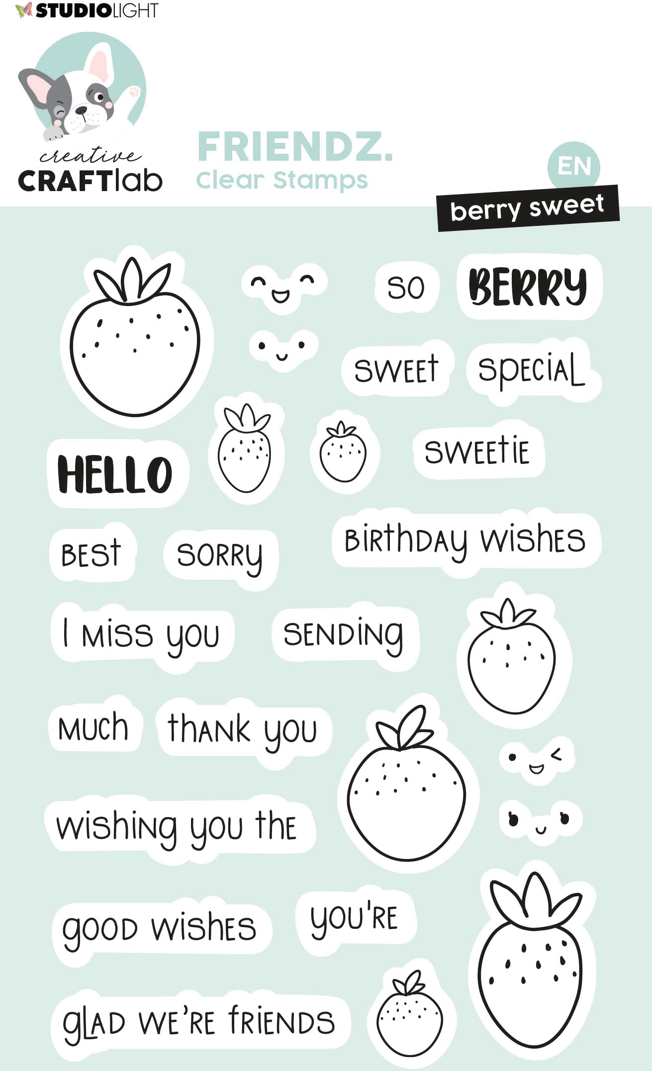 SIZZIX-STAMP347-8713943139295 SIZZIX Klarischtstempel Hello sweetie STAMP347 15.5x11.1x0.3cm – Hochwertig & günstig bei ShopDeca