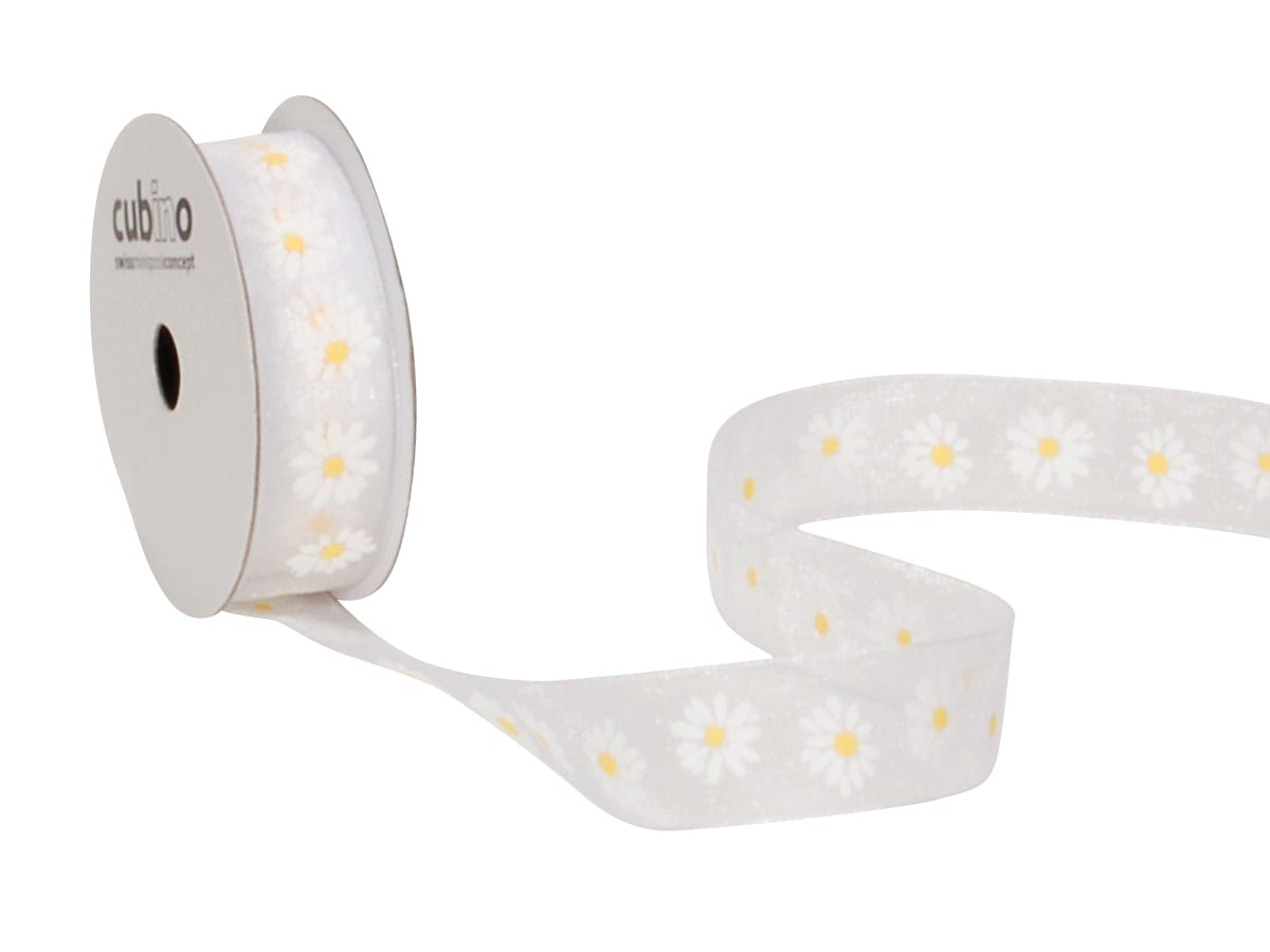 SPYK-1245.1564-7611475175181 SPYK Band Cubino 15mm/4m 1245.1564 weiss/gelb Margerite – Hochwertig & günstig bei ShopDeca