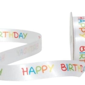 SPYK Band Cubino 16mm/3m 1889.1654 weiss/farbig Happy Birthday