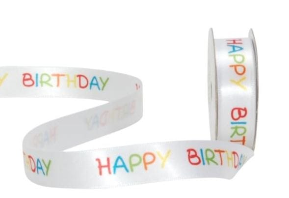 SPYK-1889.1654-7611475233928 SPYK Band Cubino 16mm/3m 1889.1654 weiss/farbig Happy Birthday – Bild 1