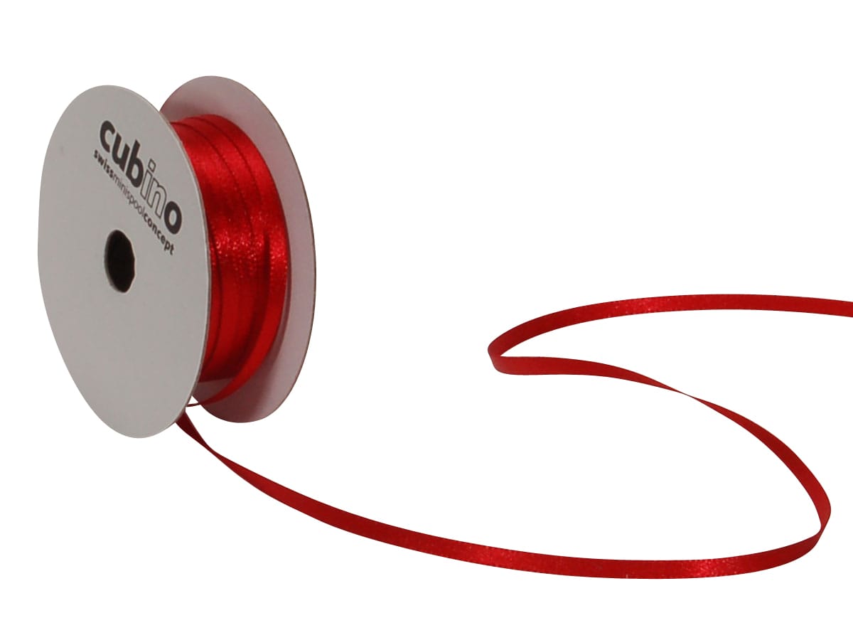 SPYK-2082.0353-7611475157002 SPYK Satinband Cubino 2082.0353 3mmx8m rot – Bild 1