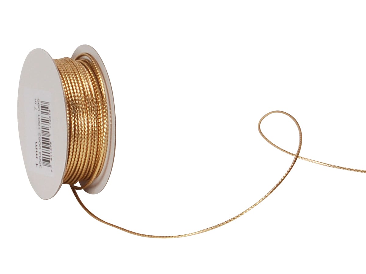 SPYK-3504.0052-7611475172319 SPYK Kordel Cubino Lurexa 3504.0052 1mmx7m gold – Bild 1