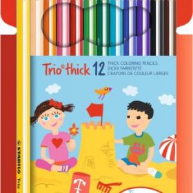 STABILO Farbstift ergonomisch 4,2mm 203/212 Trio dick,inkl.Spitzer 12 Stk.