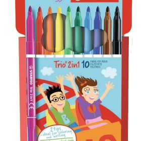 STABILO TRIO 2in1, Twin Pen 222/1001 Etui, 10 Farben