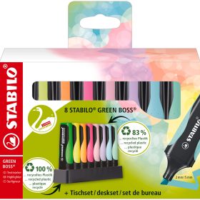 STABILO Textmarker GREEN BOSS 2-5mm 6070/08-5 Tischset 8 Stk.