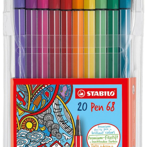 STABILO Fasermaler Pen 68 1mm 68/20 20 Farben ass.