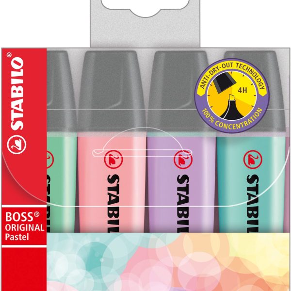 STABILO Textmarker BOSS Pastell 70/4-2 4er Etui