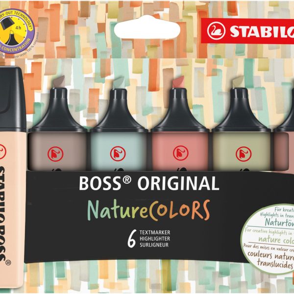 STABILO Boss Leuchtmarker Original 70/6-2-2 Nature Colors 6 Farben
