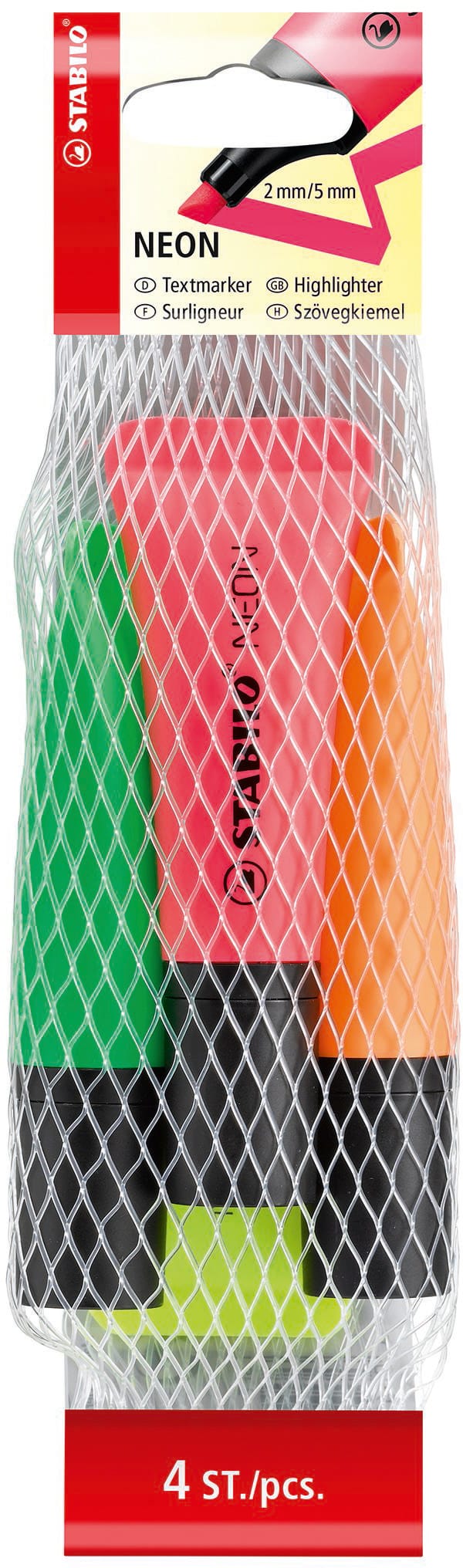 STABILO-72-4-1-5-4006381401326 STABILO Textmarker Neon 72/4-1-5 4 Farben ass. – Hochwertig & günstig bei ShopDeca