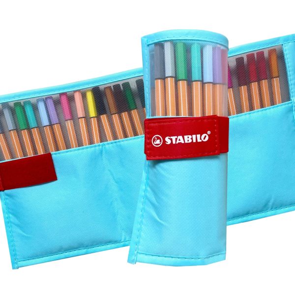 STABILO Rollerset point 88 0.4mm 8825-08-01CH 25 Farben ass. pastellblau