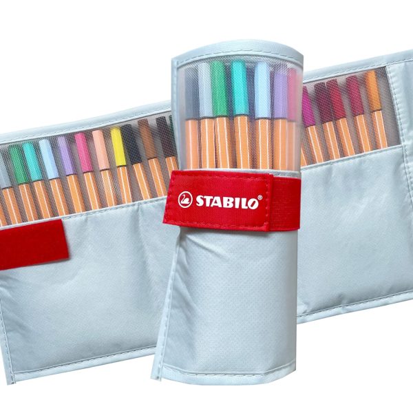 STABILO Rollerset point 88 0.4mm 8825-08-03CH 25 Farben ass. pastellgrau