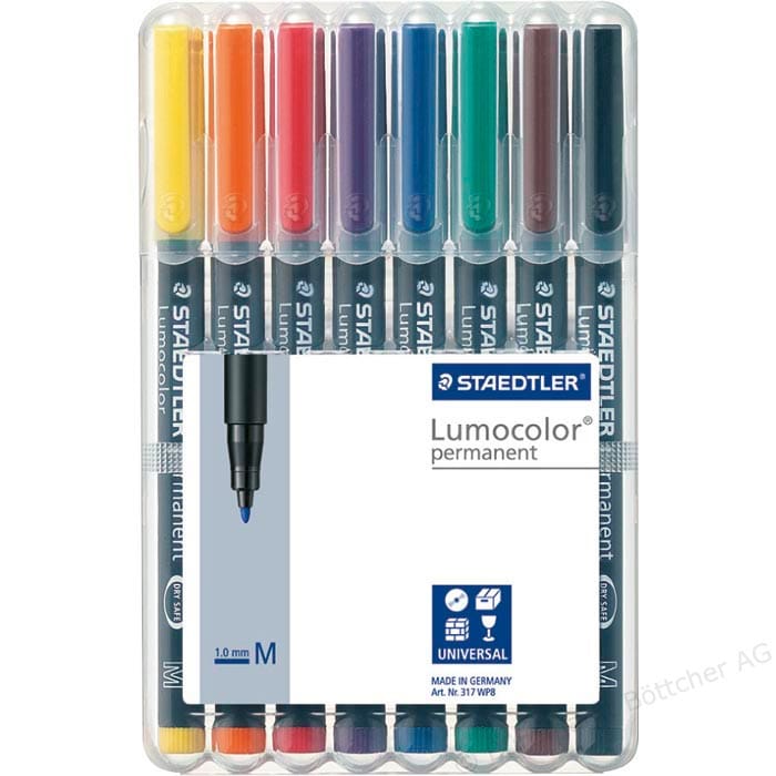 STAEDTLER-317-WP8-4007817310472 STAEDTLER Lumocolor permanent M 317 WP8 8 Farben ass. – Hochwertig & günstig bei ShopDeca