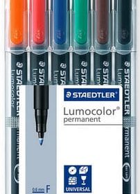 STAEDTLER Lumocolor permanent F 318-WP6 6 Farben ass.
