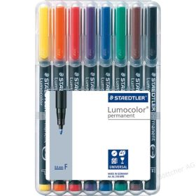 STAEDTLER Lumocolor permanent F 318 WP8 8 Farben ass.