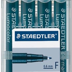 STAEDTLER Lumocolor permanent F 318WP4 4 Farben ass.
