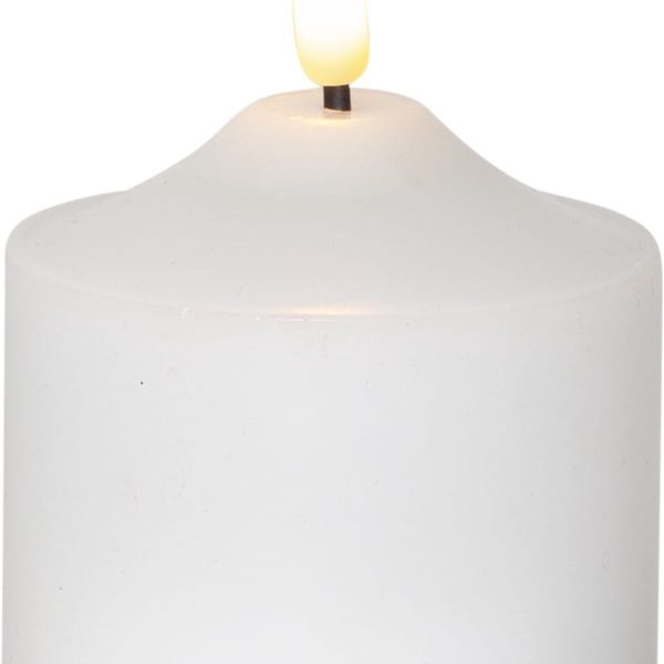 STAR TRADING LED Kerze Flamme 9.5cm 12.064-06 weiss