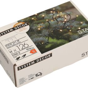 STAR TRADING System Decor Lichterkette 3m 12.495-13 Extra, Icicle, schwarz