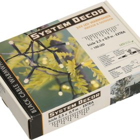 STAR TRADING System Decor Lichterkette 2.5m 12.495-31 Extra, Icicle, schwarz