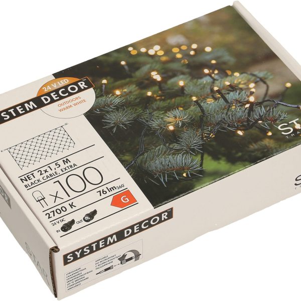 STAR TRADING System Decor LED-Netz 2m 12.495-57-1 Extra, schwarz, 1,5m