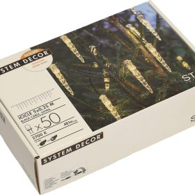STAR TRADING System Decor Lichterkette 5m 12.495-67-1 Extra, Icicle, schwarz