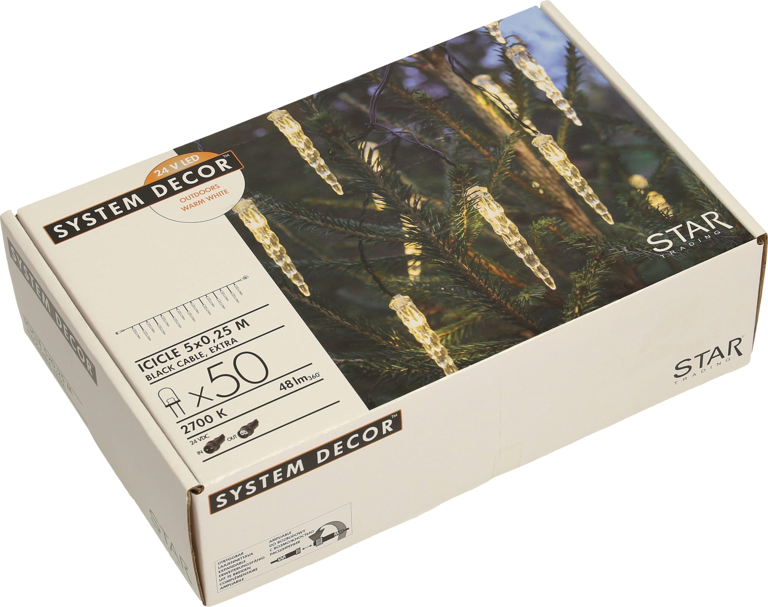 STAR-TRADING-12.495-67-1-7391482057204 STAR TRADING System Decor Lichterkette 5m 12.495-67-1 Extra, Icicle, schwarz – Hochwertig & günstig bei ShopDeca