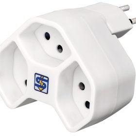 STEFFEN Mehrfachstecker MANTA 14 97 1002 weiss, drehbar, 3xT13