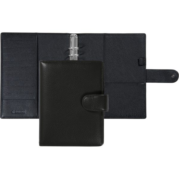 SUCCES Agenda A5 Ringbuch Cadiz 84736502U Leder schwarz 18.5x23.6cm