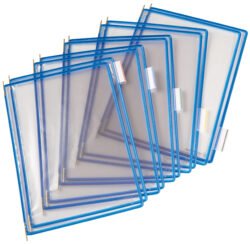 TARIFOLD Drehtaschen T-Display 114001 blau,5 index Tabs 50mm 10 Stk.