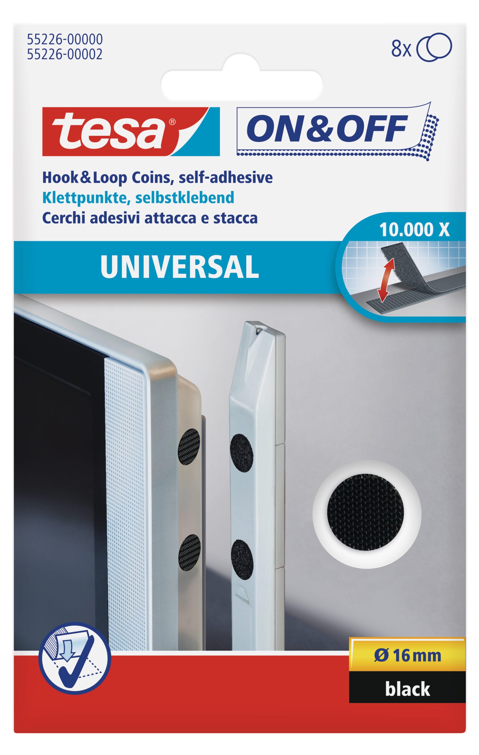 TESA-552260000-4042448859426 TESA Klettpunkte 552260000 16mm 8 Sets – Hochwertig & günstig bei ShopDeca