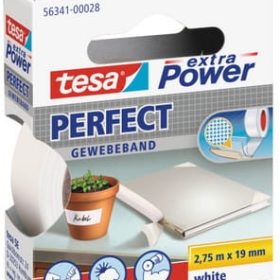 TESA Extra Power Perfect 2.75mx19mm 563410002 Gewebeband. weiss