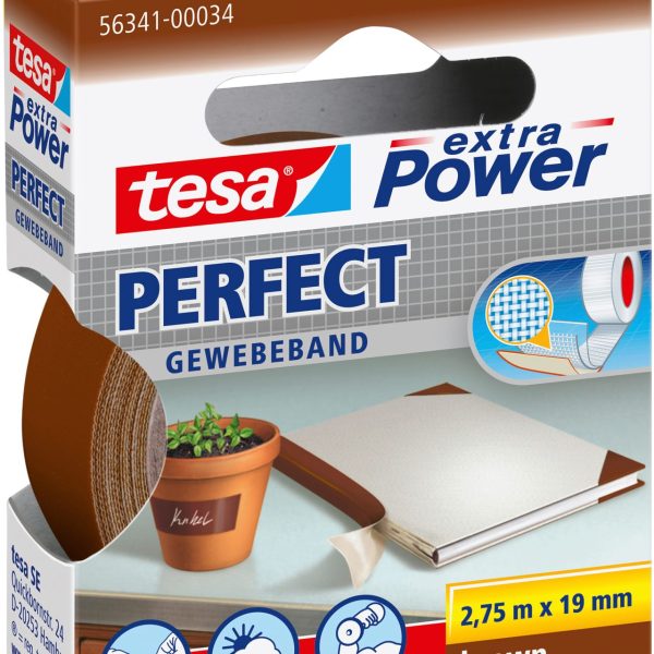 TESA Extra Power Perfect 2.75mx19mm 563410003 Gewebeband. braun