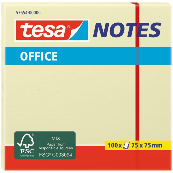 TESA Office Notes 75x75mm 576540000 gelb 100 blatt