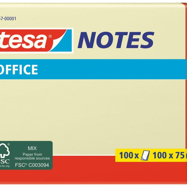 TESA Office Notes 75x100mm 576570000 gelb 100 Blatt