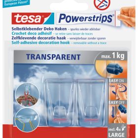 TESA Powerstrips Deco XL 588130000 transparent 2 Haken