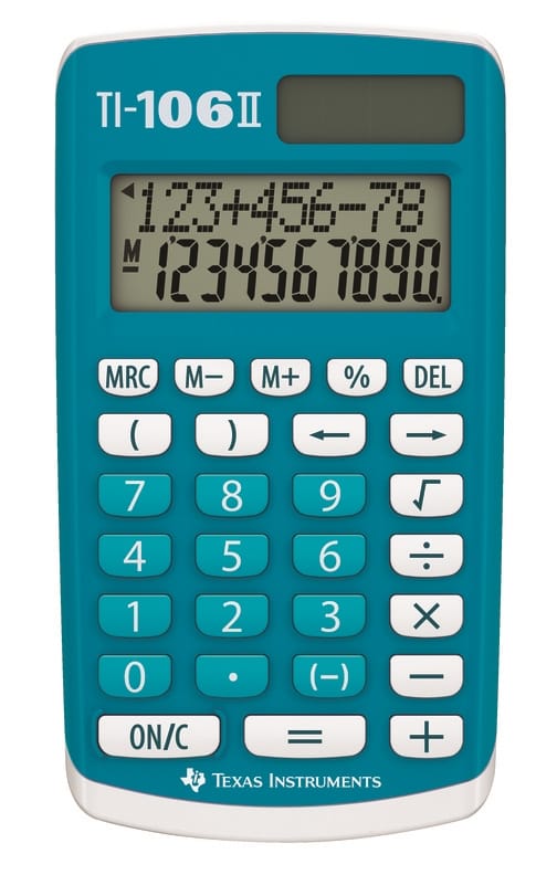TEXAS-INSTRUMENTS-TI-106II-3243480107051 TEXAS INSTRUMENTS Schulrechner TI-106II 10-stellig blau/weiss – Hochwertig & günstig bei ShopDeca