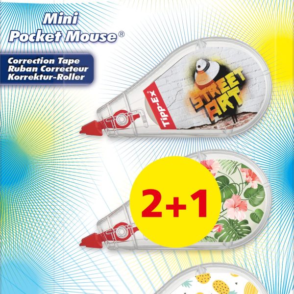 TIPP-EX Mini Pocket Mouse 8516809 Decors, ass. 3 Stk.