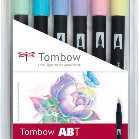 TOMBOW ABT Dual Brush Pen ABT-6P-2 6er Set Pastellfarben