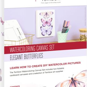 TOMBOW Leinwand Set CANVAS-SET1 Schmetterlinge 8-teilig