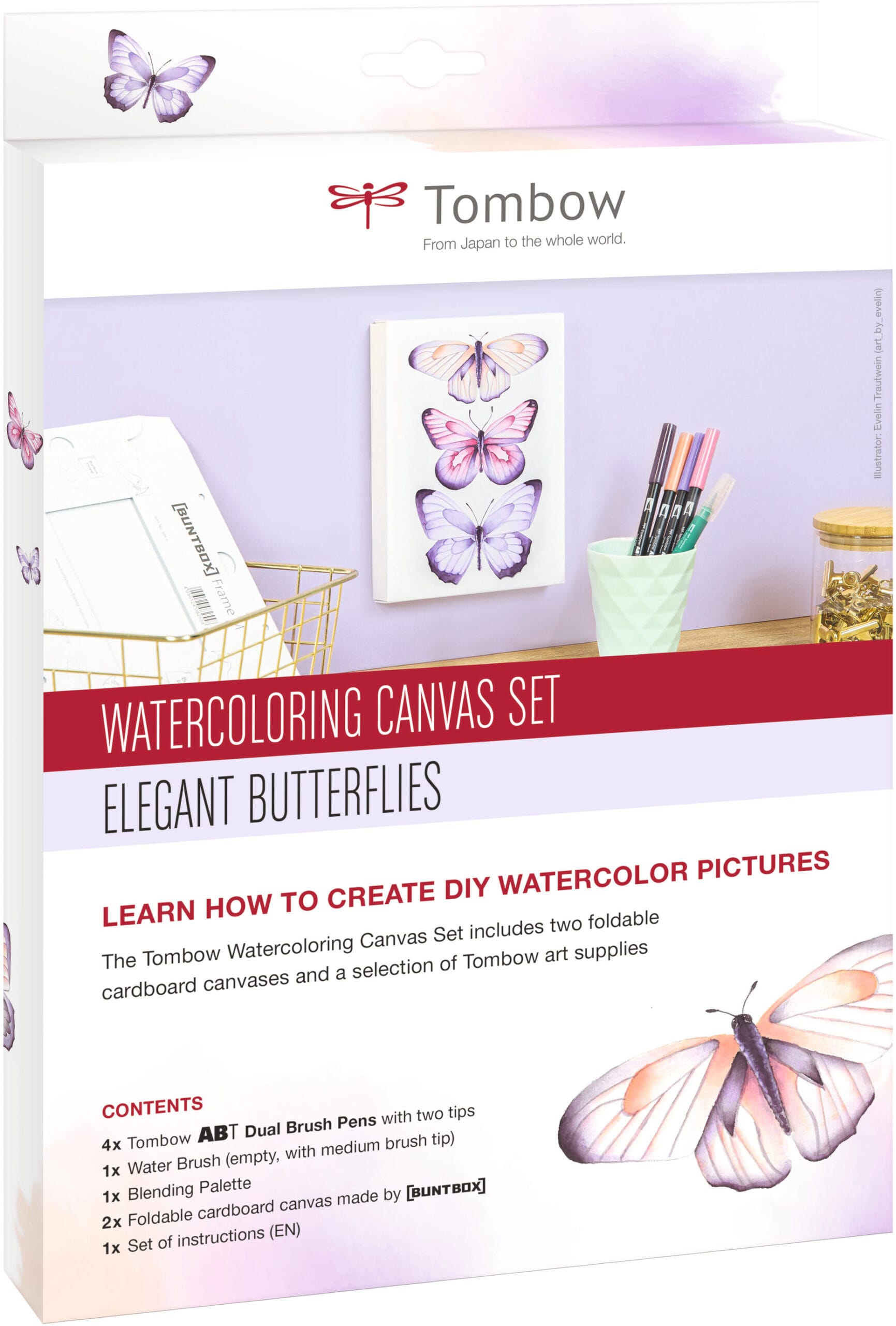 TOMBOW-CANVAS-SET1-4003198130364 TOMBOW Leinwand Set CANVAS-SET1 Schmetterlinge 8-teilig – Hochwertig & günstig bei ShopDeca