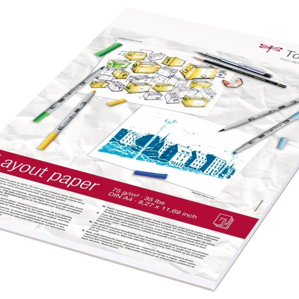 TOMBOW Layoutblock A4 PB-LAYOUT weiss, 75g 75 Blatt