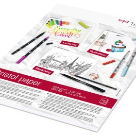 TOMBOW Zeichenblock Bristol A5 PB-MARK-5 hellweiss, 250g 25 Blatt