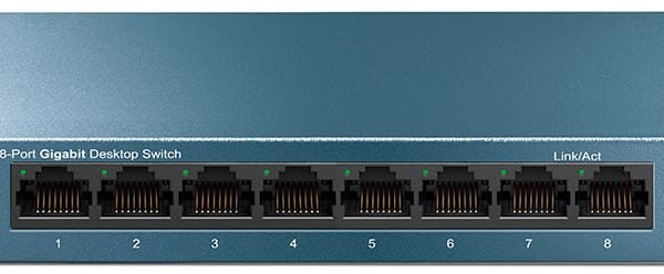 TP-LINK LiteWave 8-Port Switch LS108G 8GB RJ45 Ports, Steel Case