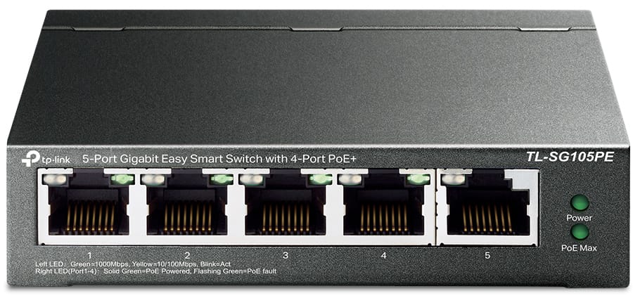 TP-LINK-TL-SG105PE-6935364052744 TP-LINK 5-Port Easy Smart Switch TL-SG105PE with 4-Port PoE – Hochwertig & günstig bei ShopDeca