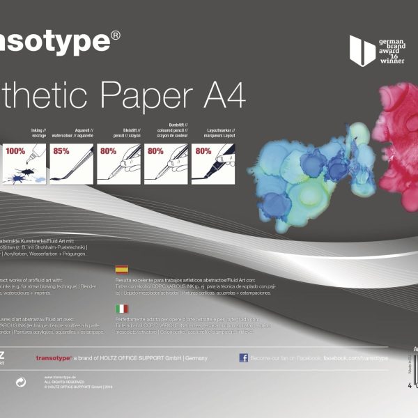TRANSOTYPE Synthetic Papier A4 25410 158g, weiss 10 Blatt