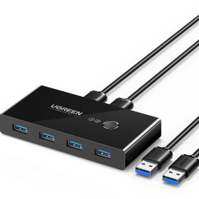 UGREEN 2x4 Sharing Switch Box 30768 USB 3.0 for 2 PCs,Black